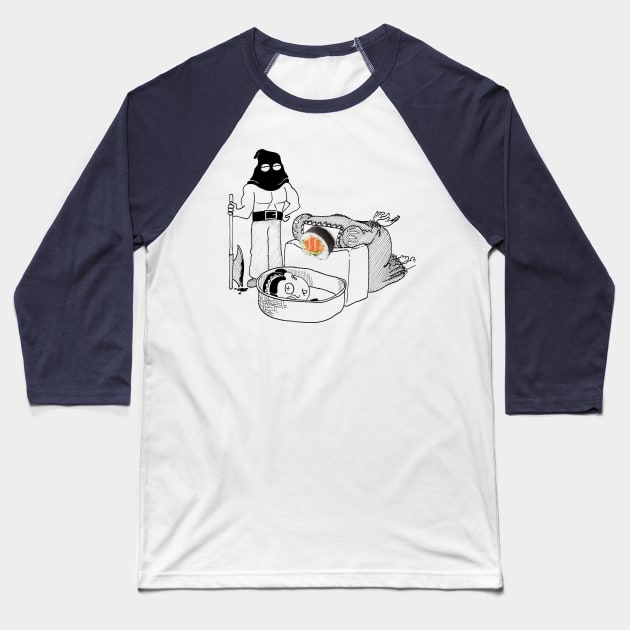 Sushi - decapitated neck Baseball T-Shirt by MassimoFenati